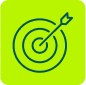 Icon of an arrow in a target